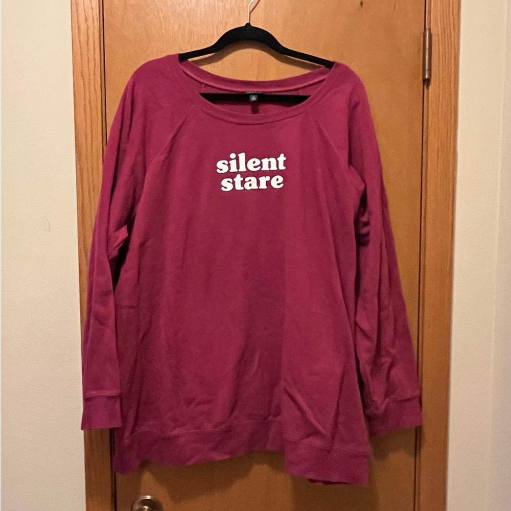 Torrid Fleece Sweatshirt Silent Stare Women’s Size 3X